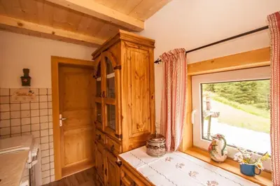 Ein Bett oder Betten in einem Zimmer der Unterkunft Hütte Höhenegg
