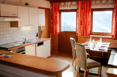 Küche/Küchenzeile in der Unterkunft Schlickhütte