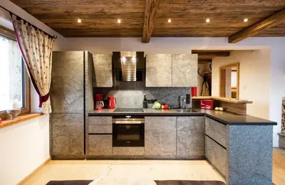 Küche/Küchenzeile in der Unterkunft Chalet Hauserberg