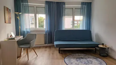 Ein Sitzbereich in der Unterkunft Apartment in Schwanenstadt
