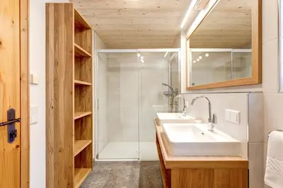 Ein Badezimmer in der Unterkunft Schmiedlehenalm