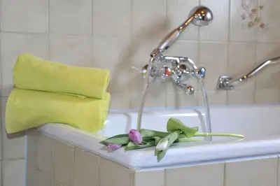 Ein Badezimmer in der Unterkunft Hoamatlhütte