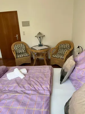 Ein Bett oder Betten in einem Zimmer der Unterkunft Ferienwohnung Hakuna Matata