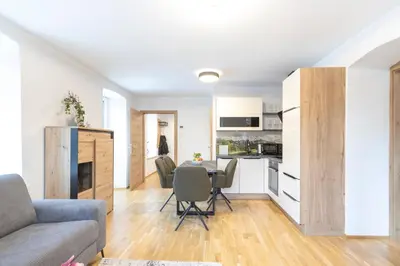 Küche/Küchenzeile in der Unterkunft Murleben Appartements