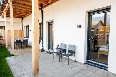 Ein Patio oder anderer Außenbereich in der Unterkunft Urlaubsplatzl Bella