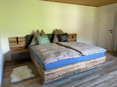 Ein Bett oder Betten in einem Zimmer der Unterkunft Wohnung am Attersee