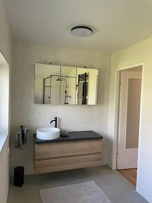 Ein Badezimmer in der Unterkunft Wohnung am Attersee