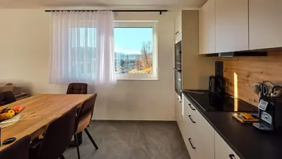 Küche/Küchenzeile in der Unterkunft Alpen Sky Apartments