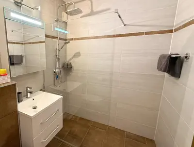 Ein Badezimmer in der Unterkunft Appartement Oriold