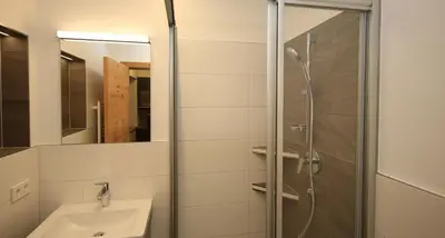 Ein Badezimmer in der Unterkunft Chalet Findeisen