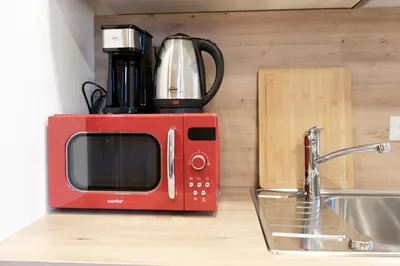Küche/Küchenzeile in der Unterkunft Appartements Gasthaus Eichholzer