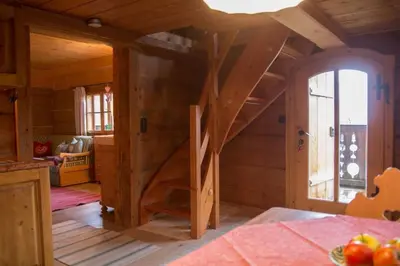 Ein Bett oder Betten in einem Zimmer der Unterkunft Kuschelhütte