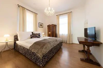 Ein Bett oder Betten in einem Zimmer der Unterkunft Villa Stephanie