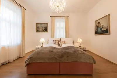 Ein Bett oder Betten in einem Zimmer der Unterkunft Villa Stephanie