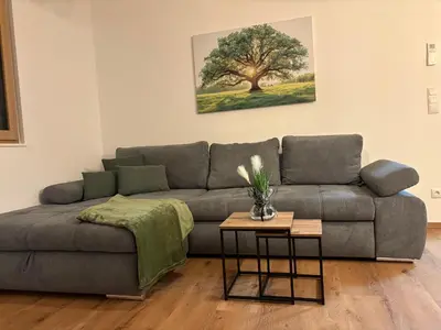 Ein Sitzbereich in der Unterkunft Appartement Fellsattler
