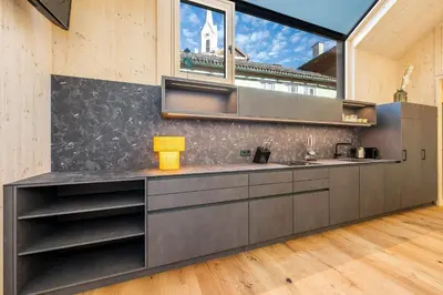 Küche/Küchenzeile in der Unterkunft Panorama 198 - Schladming Tiny House - by myNests