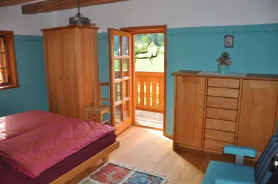 Ein Bett oder Betten in einem Zimmer der Unterkunft Ferienhaus Winter