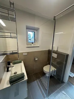 Ein Badezimmer in der Unterkunft Familienhof Kain
