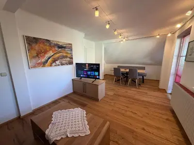 TV/Unterhaltungsangebot in der Unterkunft Ferienwohnung Roseggersiedlung