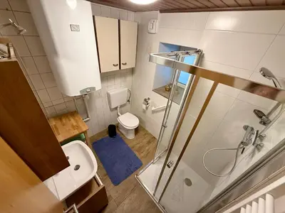 Ein Badezimmer in der Unterkunft Ferienwohnung Strick
