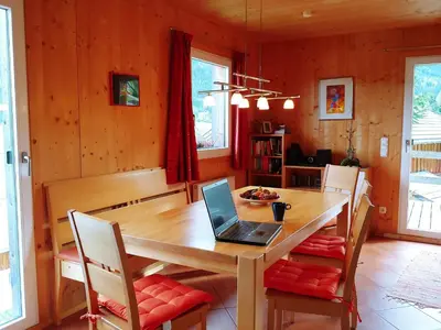 Ein Sitzbereich in der Unterkunft Ferienhaus annaberg36 Dachstein-West