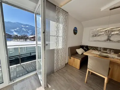 Ein allgemeiner Bergblick oder ein Berglick von der Ferienwohnung aus