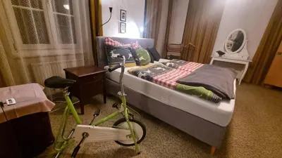 Ein Bett oder Betten in einem Zimmer der Unterkunft Ferienhaus Mathe Big traditional house Bad Goisern near Hallstatt