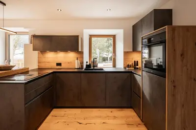 Küche/Küchenzeile in der Unterkunft D` Müh - Alpinstil Appartement