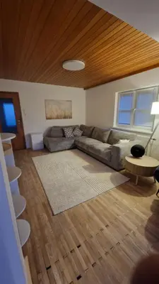 Ein Sitzbereich in der Unterkunft Hausamtraunsee