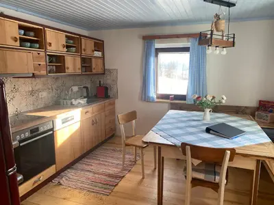 Küche/Küchenzeile in der Unterkunft Apartment Unterkoeck