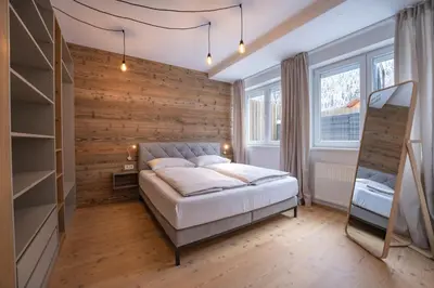 Ein Bett oder Betten in einem Zimmer der Unterkunft FamilienNest