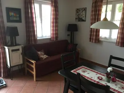 Ein Sitzbereich in der Unterkunft Schipplegg
