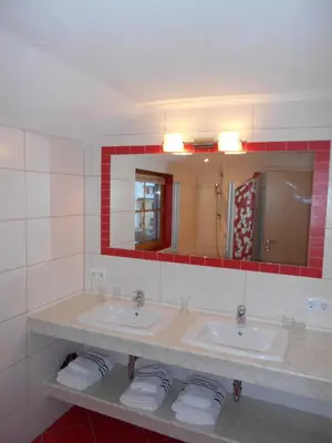Ein Badezimmer in der Unterkunft Pöllitzer Hollnhof
