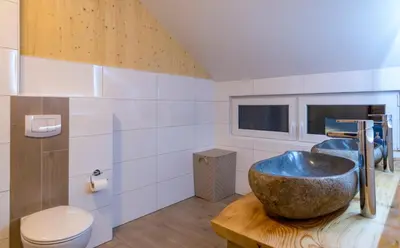 Ein Badezimmer in der Unterkunft Haus Loserblick
