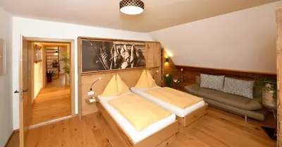 Ein Sitzbereich in der Unterkunft Urlaub im Stall