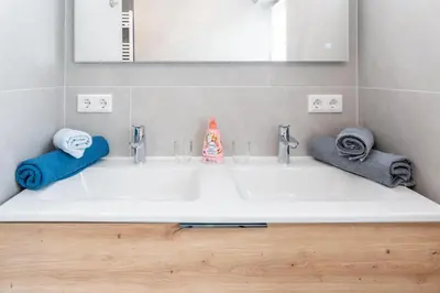 Ein Badezimmer in der Unterkunft Binderhof
