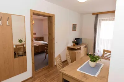 Ein Bett oder Betten in einem Zimmer der Unterkunft Hubergut Appartements
