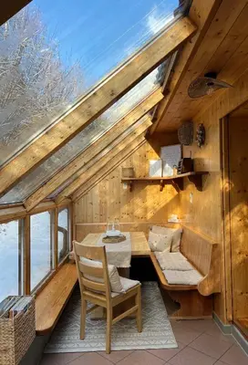 Ein Balkon oder eine Terrasse in der Unterkunft Umundumhütte