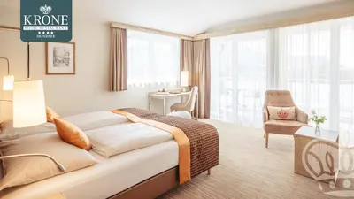 Ein Bett oder Betten in einem Zimmer der Unterkunft Hotel Krone