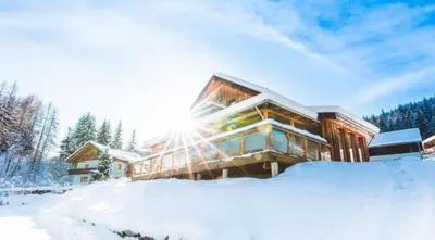 Panorama-Chalet Alpenglöckchen im Winter