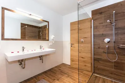 Ein Badezimmer in der Unterkunft Hinteraigengut