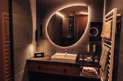 Ein Badezimmer in der Unterkunft Dilly - Das Nationalpark Resort