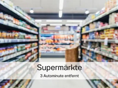 Ein Supermarkt oder andere Läden im Ferienhaus oder in der Nähe