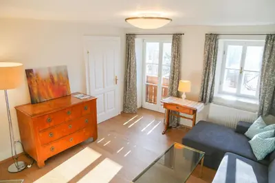 Ein Sitzbereich in der Unterkunft Villa Leni - Premium Apartments