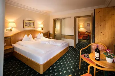 Ein Bett oder Betten in einem Zimmer der Unterkunft Vital - und Wellnesshotel Hanneshof