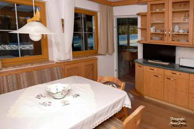 Küche/Küchenzeile in der Unterkunft Ferienwohnung Moser