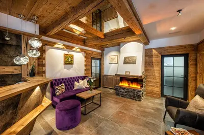 Ein Sitzbereich in der Unterkunft Hotel Zehnerkar & Hotel Obertauern