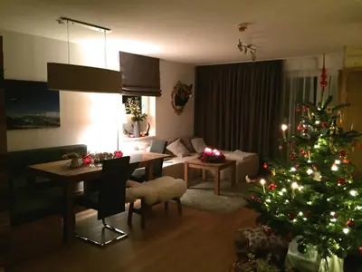 Ein Sitzbereich in der Unterkunft Appartement Hauser Kaibling