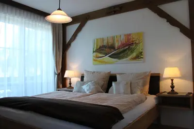 Ein Bett oder Betten in einem Zimmer der Unterkunft Ferienwohnung Winklhofer