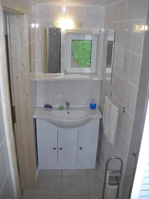 Ein Badezimmer in der Unterkunft Das Haus am See